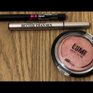 Too Faced & Maybelline Liquid Eyeliners, blush